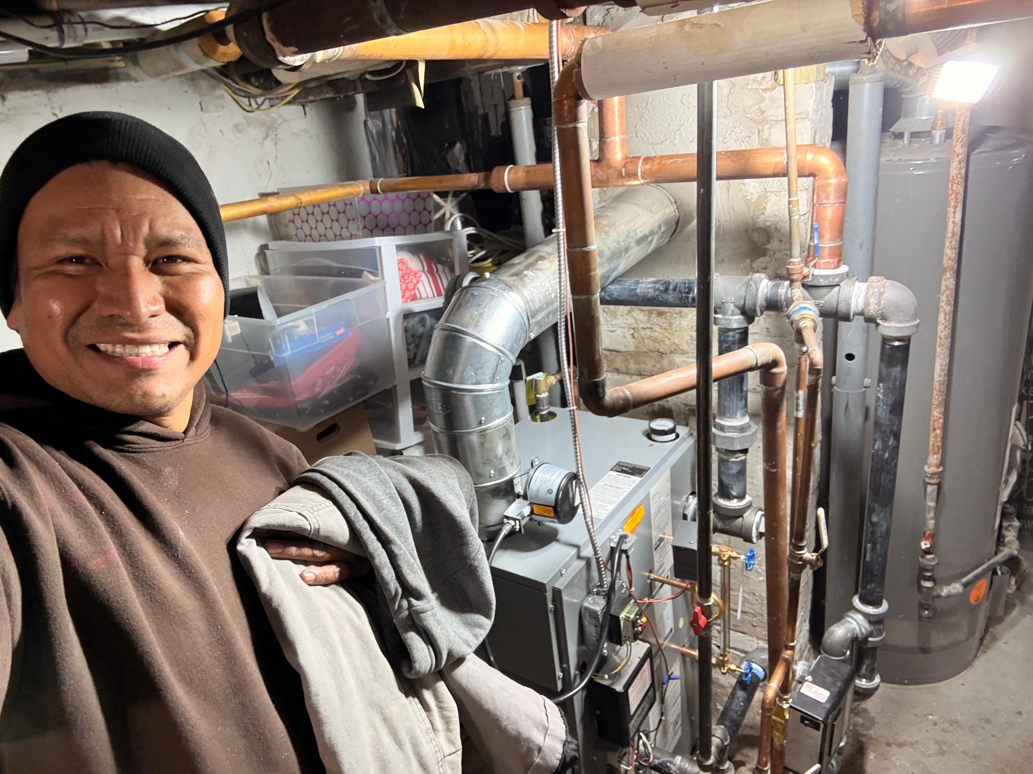 Professional steam boiler installation